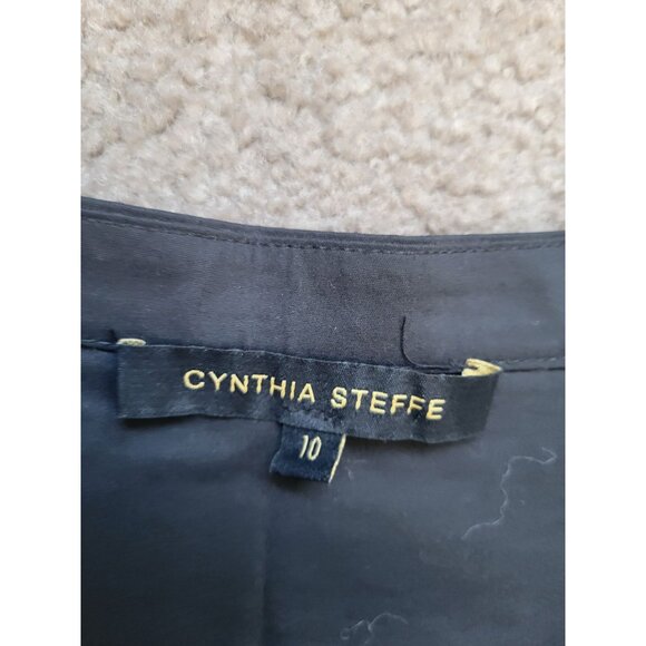 Nordstrom Cynthia Steffe Black Rolled Sleeve Tie Bow Detail Knee Length Dress - Picture 8 of 11